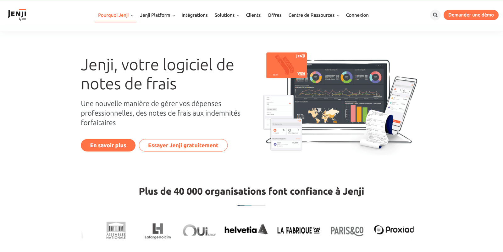 Page d'accueil de Jenji