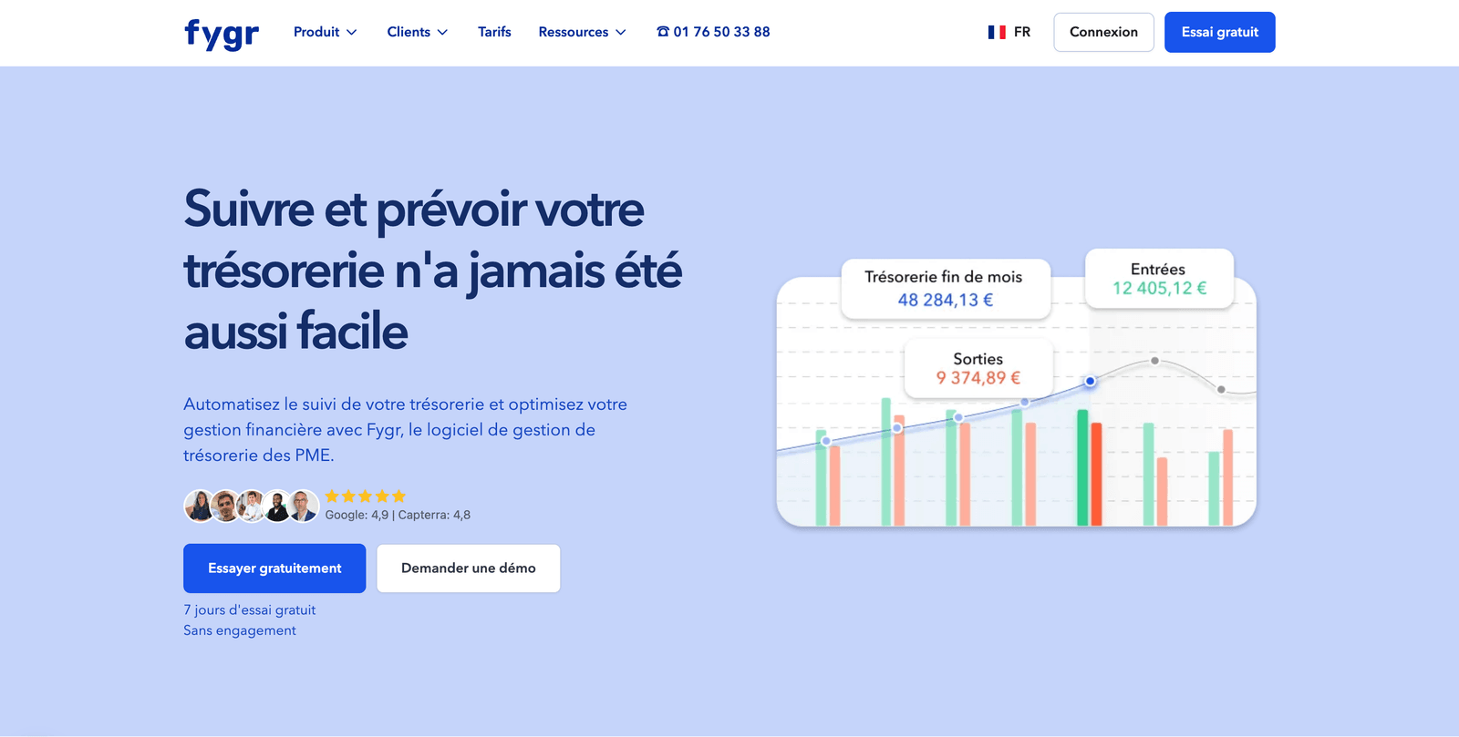 Page d'accueil de Fygr