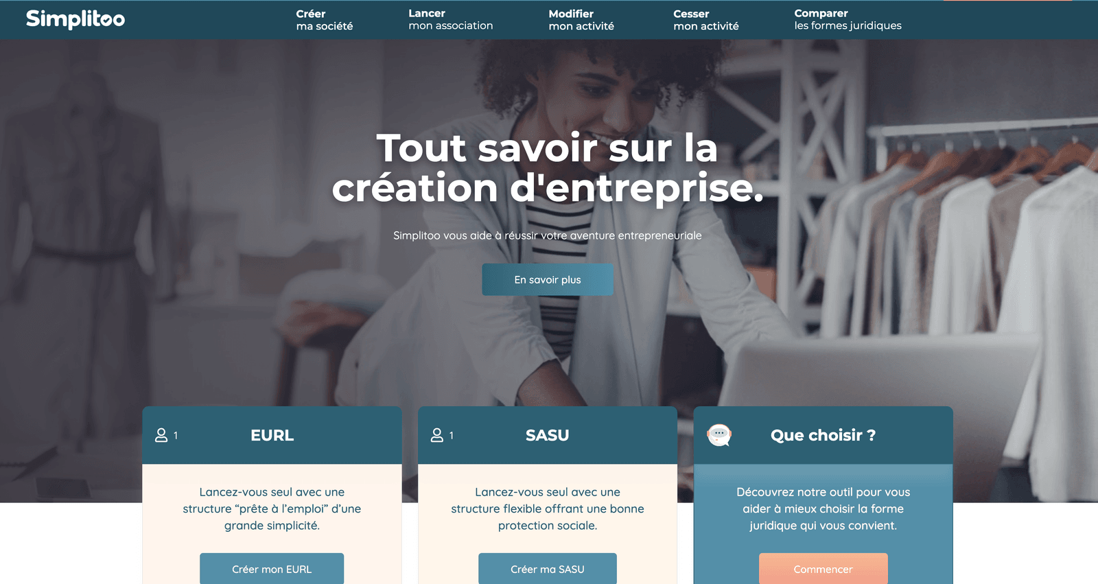 Page d'accueil de Simplitoo