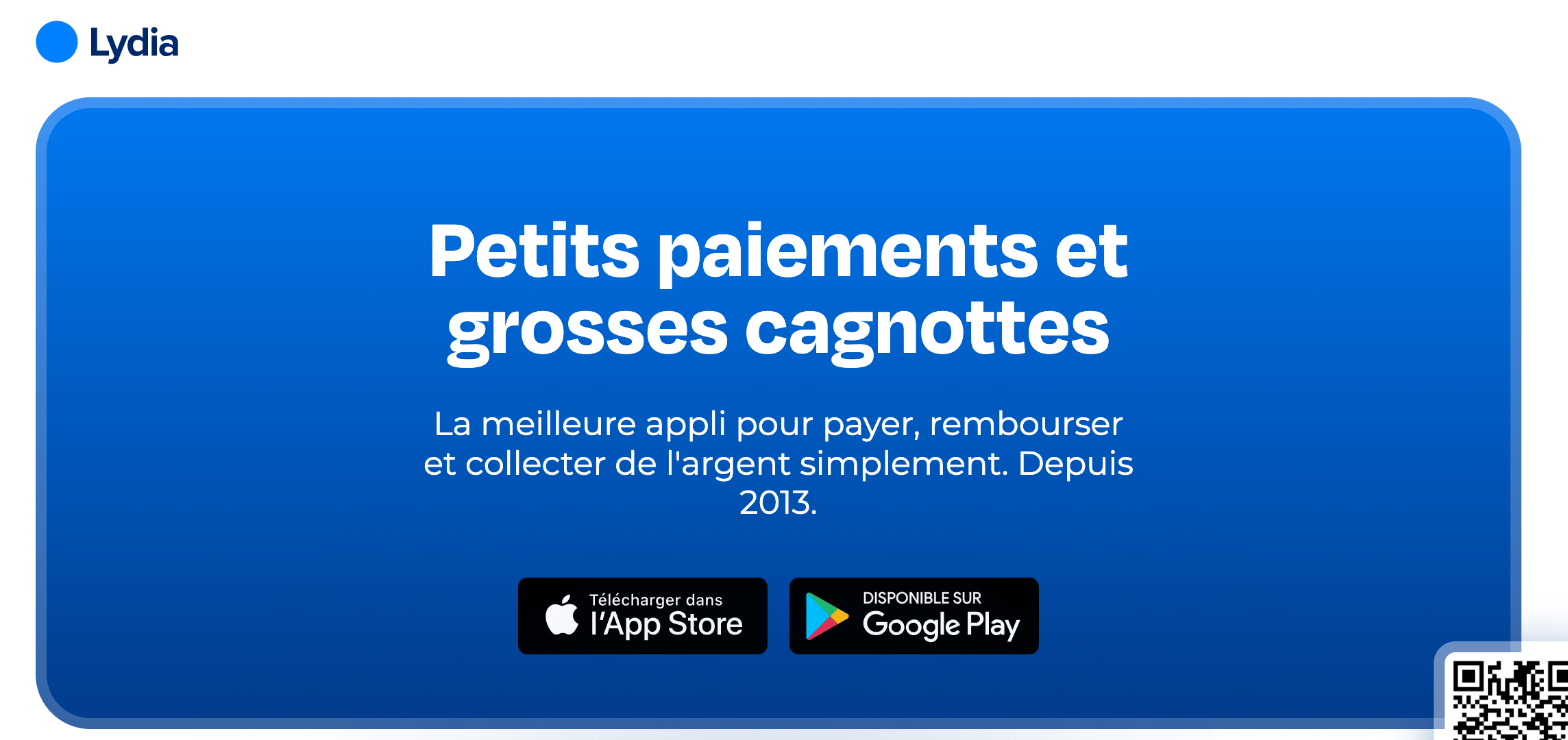 Page d'accueil de Lydia Pro